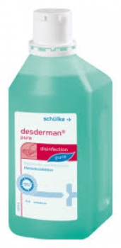 Desderman pure Händesdesinfektion,  1000 ml,  farbstoff- und parfümfrei, daher besonders hautverträglich