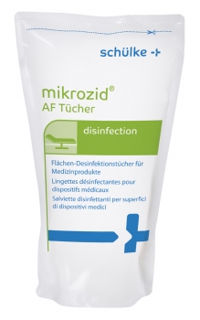 Mikrozid AF Wipes , getränkte Desinfektionstücher zur Schnelldesinfektion von Medizinprodukten, klein, Nachfüllung, 150Tücher/Pkg