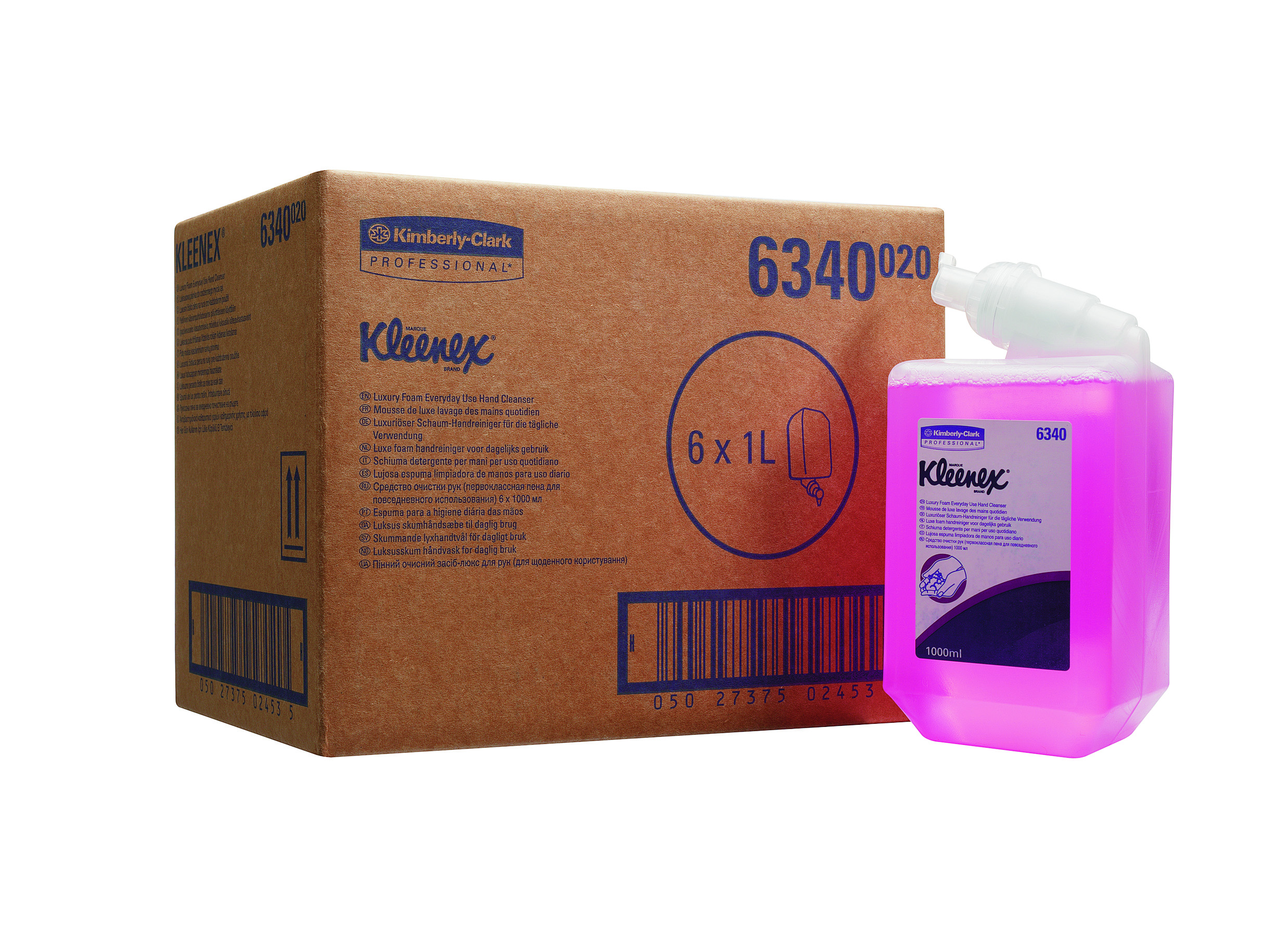6x1L/Karton KIMCARE 6340, NORMAL, pink, KLEENEX® luxuriöse Art.Nr. Schaumseife, parfümiert,