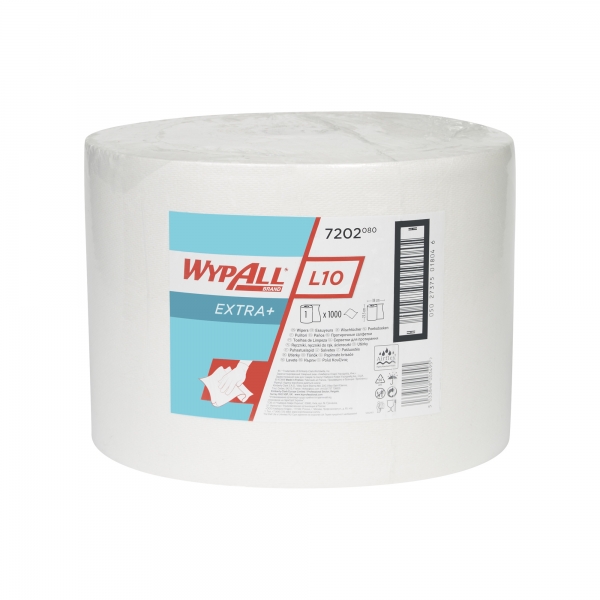 Wypall L10 Grossrolle, 7202, 1-lg.weiß, perf., 1000 Abrisse, Breite:23,5cm