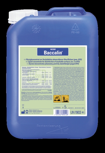 Bode Baccalin®, Konzentrat, Desinfektionsreiniger für Nassbereiche, 5 l