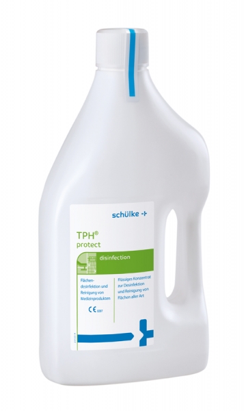 TPH protect, Konzentrat, 2 l, aldeshydfreies Flächendesinfektions- und Reinigungskonzentrat  für geruchssensible Bereiche, wie zB. Frühgeborenen- und Intensivstationen, sowie für den Lebensmittelbereich