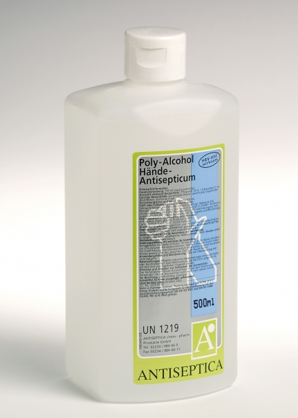 Poly-Alcohol Hände Antisepticum, 500ml, erhältlich auch in 1000ml